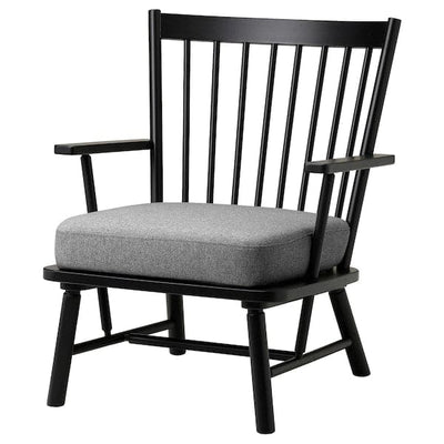 PERSBOL - Armchair, black/Tibbleby beige/grey , - best price from Maltashopper.com 50525920