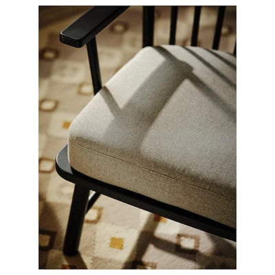 PERSBOL - Armchair, black/Tibbleby beige/grey , - best price from Maltashopper.com 50525920