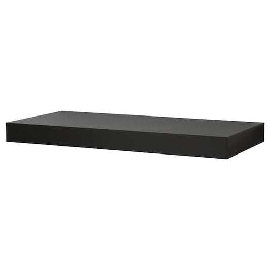 Ikea PERSBY - Wall shelf, black-brown, 59x26 cm