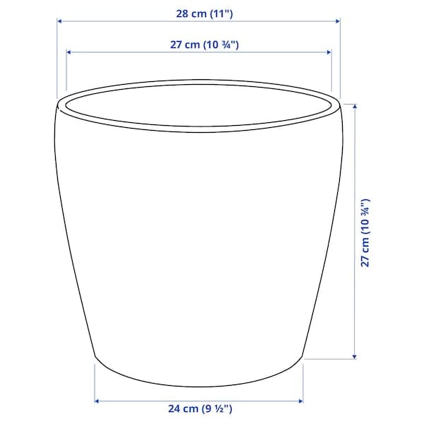 PERSILLADE - Plant pot, dark grey, 24 cm - best price from Maltashopper.com 10346765