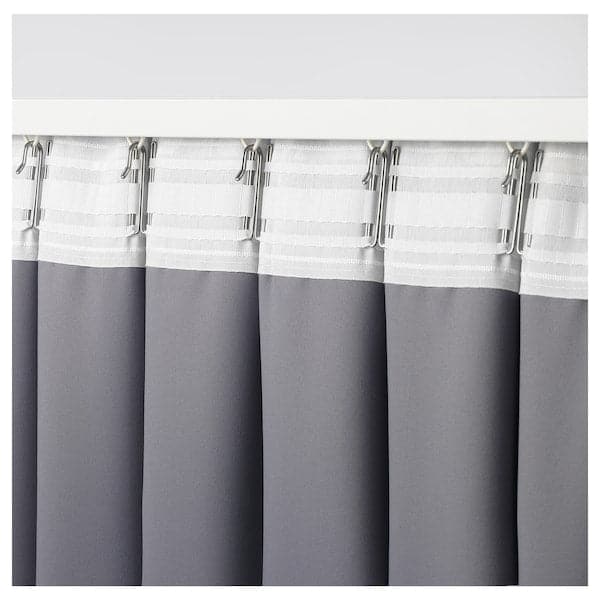 PIALOTTA Semi-darkening curtains, 1 pair - light beige/Flowers 145x300 cm - best price from Maltashopper.com 20441465