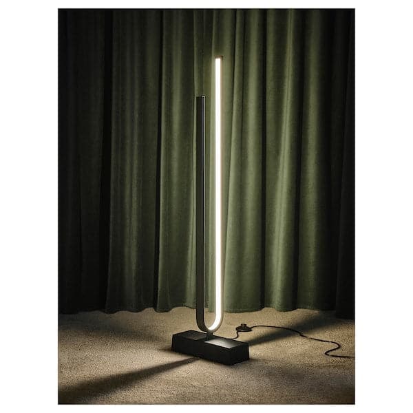 PILSKOTT - LED floor lamp, smart black , - best price from Maltashopper.com 90478120