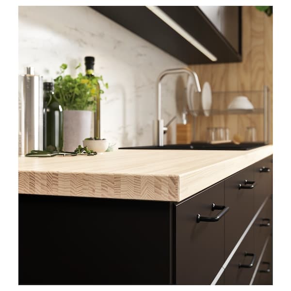 PINNARP - Worktop, ash/veneer, 186x3.8 cm - best price from Maltashopper.com 00372298