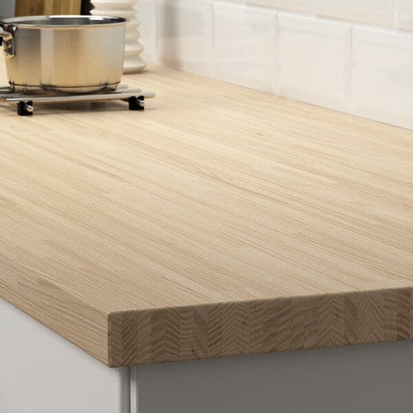 PINNARP - Worktop, ash/veneer, 186x3.8 cm - best price from Maltashopper.com 00372298
