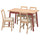 PINNTORP / PINNTORP table and 4 chairs, light brown stained red stained/Katorp light brown stained, 125 cm
