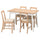 PINNTORP / PINNTORP table and 4 chairs, light brown stained white stained/Katorp light brown stained, 125 cm