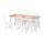 PINNTORP / STEFAN - Table and 6 chairs, stained light brown/white, , 185 cm