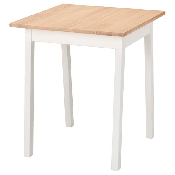PINNTORP - Table, light brown stained/white stained, 65x65 cm - best price from Maltashopper.com 50529466