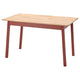 PINNTORP table, light brown stained/red stained, 125x75 cm