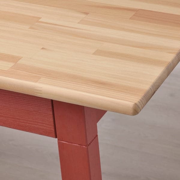 PINNTORP - Table, light brown stained/red stained, 125x75 cm - best price from Maltashopper.com 40529462