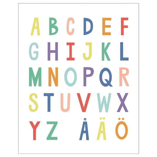 PJÄTTERYD Canvas, coloured ABC, 40x50 cmShow size specifications - best price from Maltashopper.com 80519456