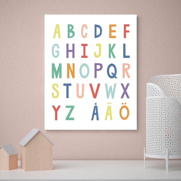 PJÄTTERYD Canvas, coloured ABC, 40x50 cmShow size specifications - best price from Maltashopper.com 80519456