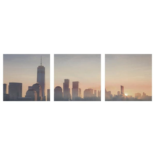 PJÄTTERYD Canvas, Sunrise in the city, 56x56 cm , 56x56 cm - best price from Maltashopper.com 70519471