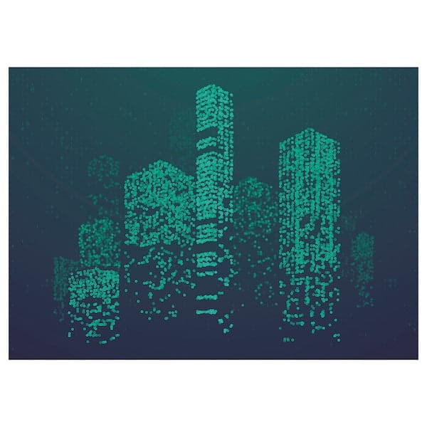 PJÄTTERYD Canvas, digital city, 70x50 cm , 70x50 cm - best price from Maltashopper.com 50519448