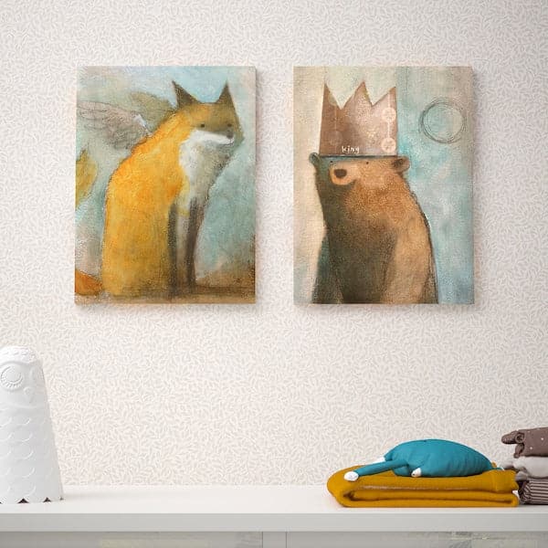 PJÄTTERYD - Canvas, puppies, 40x50 cm , 40x50 cm - best price from Maltashopper.com 70519466