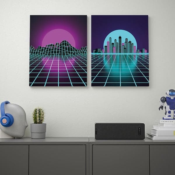 Ikea PJÄTTERYD - Canvas, Electric Horizon, , 40x50 cm