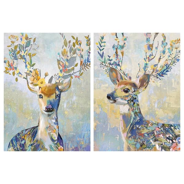 PJÄTTERYD Canvas, coloured reindeer, 50x70 cm , 50x70 cm - best price from Maltashopper.com 10518040