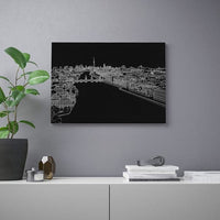 PJÄTTERYD - Canvas, skyline black, Berlin,70x50 cm , 70x50 cm - best price from Maltashopper.com 50511824