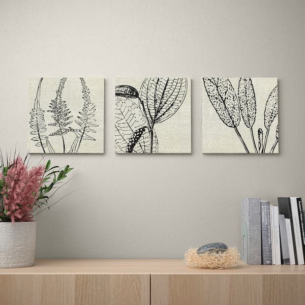 PJÄTTERYD - Canvas, floral print, 56x56 cm , 56x56 cm - best price from Maltashopper.com 20519478