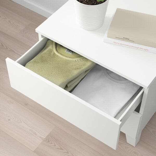 PLATSA - Chest of 2 drawers, white/Fonnes white, 60x57x53 cm - best price from Maltashopper.com 09277211