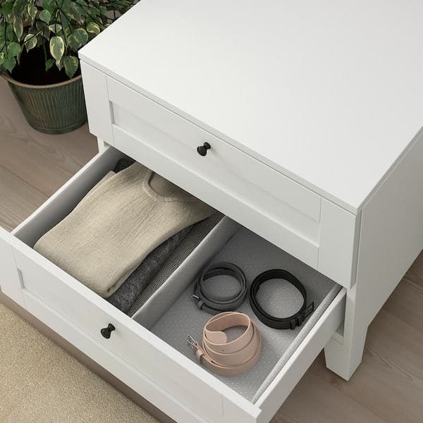 PLATSA - Chest of 2 drawers, white/Sannidal white, 60x57x53 cm - best price from Maltashopper.com 79487852