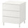 PLATSA - PLATSA Chest of 3 drawers, white/Fonnes white, 60x57x73 cm