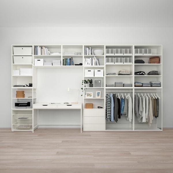 Ikea PLATSA - Storage comb w 6 doors+3 drawers, white/Fonnes white, 420x42x241 cm