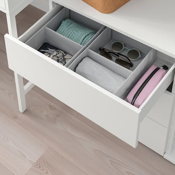 Ikea PLATSA - Storage comb w 6 doors+3 drawers, white/Fonnes white, 420x42x241 cm