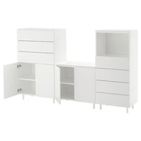 PLATSA - Storage combination, white/Fonnes white, 220x42x133 cm - best price from Maltashopper.com 19252125