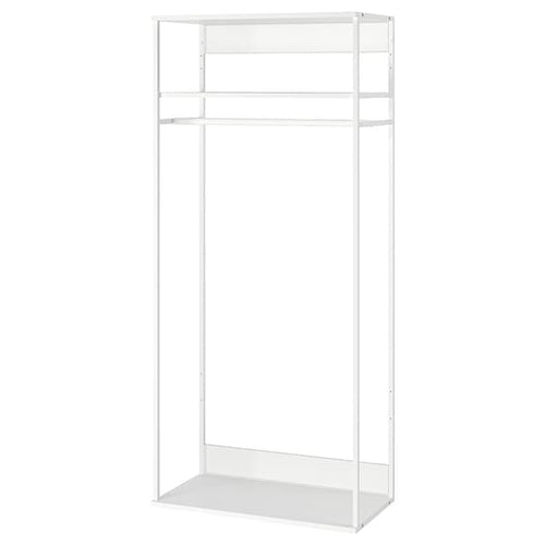 PLATSA - Open clothes hanging unit, white, 80x40x180 cm
