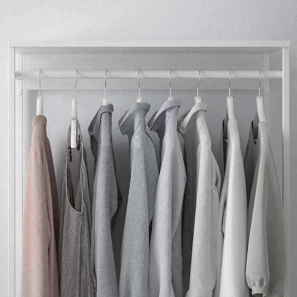 PLATSA - Open clothes hanging unit, white, 80x40x120 cm - best price from Maltashopper.com 40452603