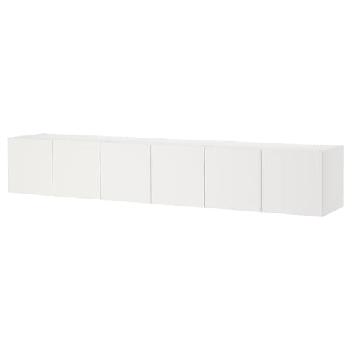 PLATSA - Wall storage, white/Fonnes white, 240x42x40 cm
