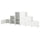PLATSA wardrobe w 10 doors, white/Fonnes white, 360x42x133 cm