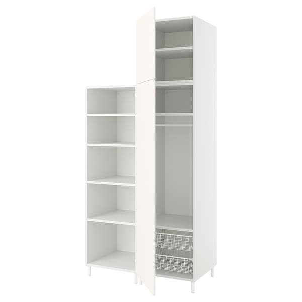 PLATSA - Wardrobe with 2 doors, white/Fonnes white, 120x57x251 cm - best price from Maltashopper.com 29424348