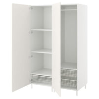 PLATSA - Wardrobe with 2 doors, white/Fonnes white, 120x57x191 cm - best price from Maltashopper.com 29424372