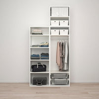 PLATSA - Wardrobe with 2 doors, white/Fonnes white, 120x57x251 cm - best price from Maltashopper.com 29424348