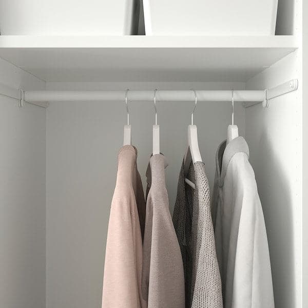 PLATSA - Wardrobe with 2 doors, white/Fonnes white, 120x57x251 cm - best price from Maltashopper.com 29424348