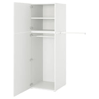 PLATSA - Wardrobe with 2 doors, white/Fonnes white, 90-107x57x181 cm - best price from Maltashopper.com 79437287