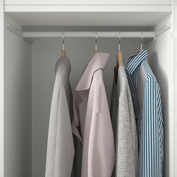 Ikea PLATSA - Wardrobe with 2 doors+3 drawers, white/FONNES white, 300x57x241 cm