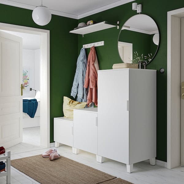 Ikea PLATSA - Wardrobe with 3 doors, white/Fonnes white, 180x57x133 cm
