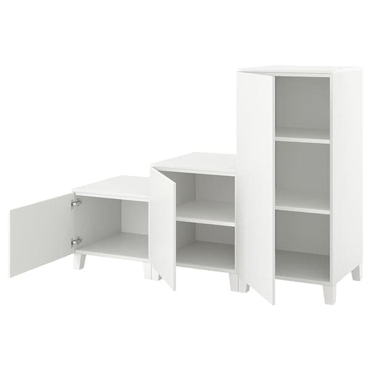 Ikea PLATSA - Wardrobe with 3 doors, white/Fonnes white, 180x57x133 cm
