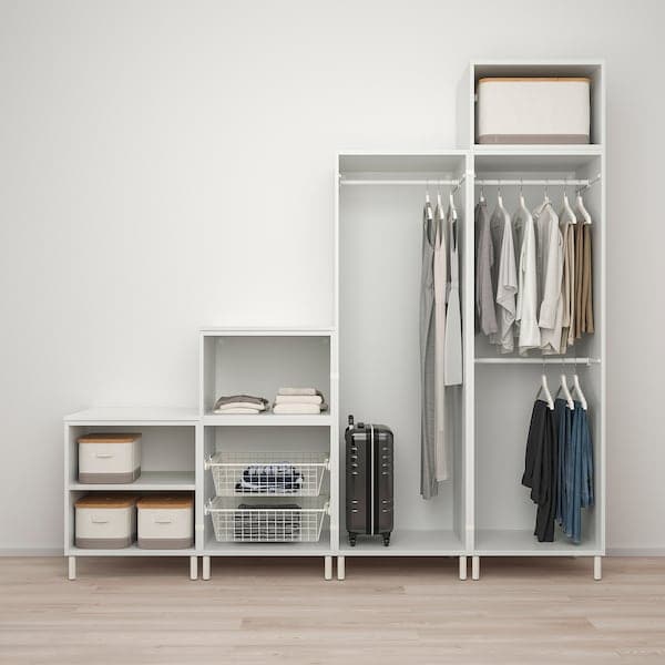 PLATSA - Wardrobe w 6 doors, white/Fonnes white, 240x57x231 cm - best price from Maltashopper.com 39425352