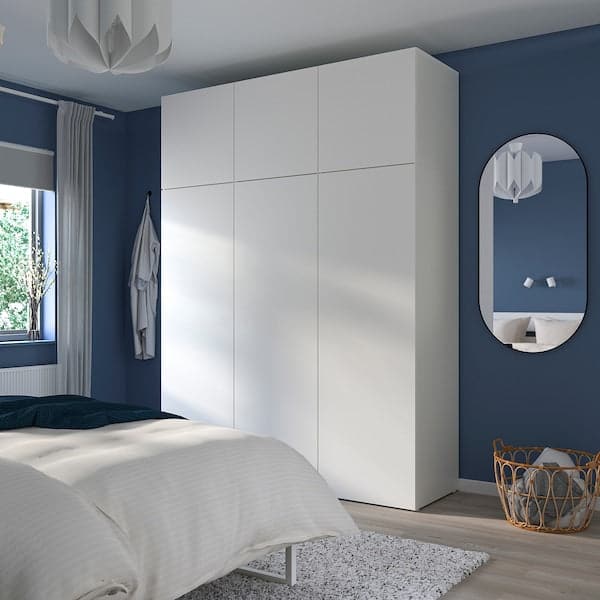 Ikea PLATSA - Wardrobe w 6 doors, white/Fonnes white, 180x57x241 cm