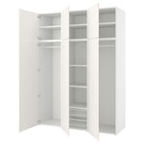 PLATSA wardrobe w 6 doors, white/Fonnes white, 180x57x241 cm