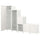 PLATSA wardrobe with 6 doors+3 drawers, white/Sannidal white, 300x57x231 cm
