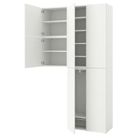 PLATSA - Wardrobe w 6 doors, Fonnes white, 140x42x241 cm - best price from Maltashopper.com 59336557