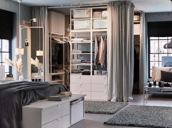 Ikea PLATSA - Wardrobe with 6 drawers, white/Fonnes white, 140x42x241 cm