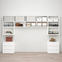 PLATSA - Wardrobe with 7 doors+6 drawers, white/Fonnes white, 300x42x201 cm - best price from Maltashopper.com 69325214
