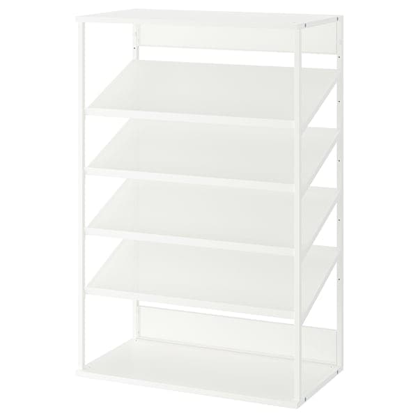 PLATSA - Open shoe storage unit, white , 80x40x120 cm - best price from Maltashopper.com 20452406