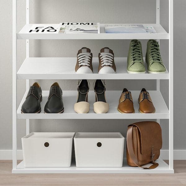 PLATSA - Open shoe storage unit, white , 80x40x120 cm - best price from Maltashopper.com 20452406